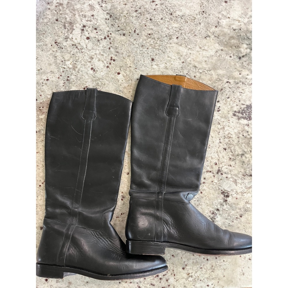 Cole Haan Womens Black Leather Tall Riding Boots Size 8B F4867 Made in Brazil